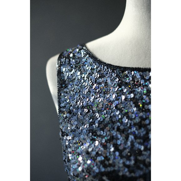 Stunning Silver Sequin Tank by Sean Collection - Picture 2 of 4